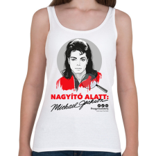 PRINTFASHION Nagyító alatt MJ 5 - Női atléta - Fehér női trikó