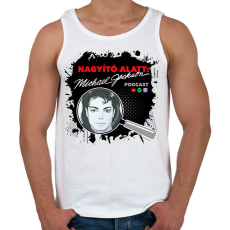 PRINTFASHION Nagyító alatt MJ 6 - Férfi atléta - Fehér