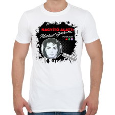 PRINTFASHION Nagyító alatt MJ 6 - Férfi póló - Fehér férfi póló