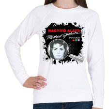 PRINTFASHION Nagyító alatt MJ 6 - Női pulóver - Fehér női pulóver, kardigán