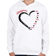 PRINTFASHION Nagymama és unokák - Gyerek kapucnis pulóver - Fehér gyerek pulóver, kardigán