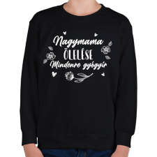 PRINTFASHION Nagymama ölelése - Fehér - Gyerek pulóver - Fekete gyerek pulóver, kardigán