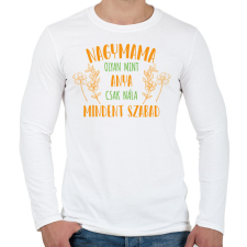 PRINTFASHION Nagymama olyan mint anya - Férfi hosszú ujjú póló - Fehér férfi póló