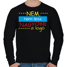 PRINTFASHION Nagyobb logó - Férfi pulóver - Fekete férfi pulóver, kardigán