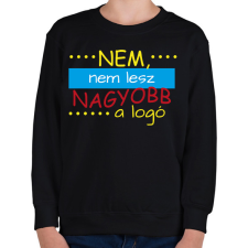 PRINTFASHION Nagyobb logó - Gyerek pulóver - Fekete gyerek pulóver, kardigán