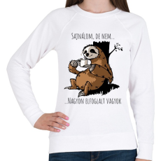 PRINTFASHION Nagyon elfoglalt - Női pulóver - Fehér