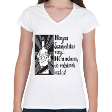 PRINTFASHION nagyon szimpatikus vagy...b - Női V-nyakú póló - Fehér