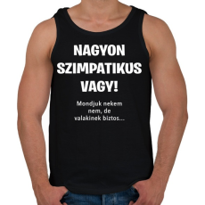 PRINTFASHION Nagyon szimpatikus vagy - Férfi atléta - Fekete