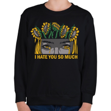 PRINTFASHION Nagyon utállak - Gyerek pulóver - Fekete gyerek pulóver, kardigán