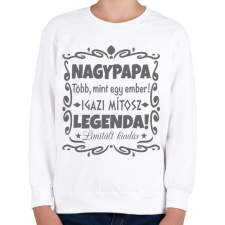 PRINTFASHION Nagypapa legenda - Gyerek pulóver - Fehér gyerek pulóver, kardigán