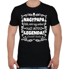 PRINTFASHION Nagypapa mítosz - Férfi póló - Fekete férfi póló