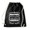 PRINTFASHION Nagypapa mítosz - Sportzsák, Tornazsák - Fekete