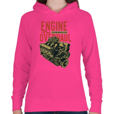 PRINTFASHION Nagyszervíz - Női kapucnis pulóver - Fukszia