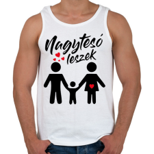 PRINTFASHION Nagytesó leszek - Férfi atléta - Fehér atléta, trikó