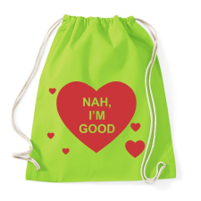 PRINTFASHION Nah I'm good - Sportzsák, Tornazsák - Limezöld tornazsák