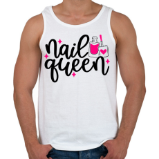 PRINTFASHION Nail Queen - Férfi atléta - Fehér