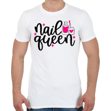 PRINTFASHION Nail Queen - Férfi póló - Fehér