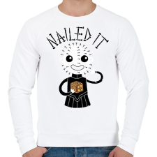 PRINTFASHION Nailed it - Férfi pulóver - Fehér férfi pulóver, kardigán