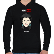 PRINTFASHION Nairobi - Férfi kapucnis pulóver - Fekete férfi pulóver, kardigán