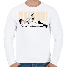 PRINTFASHION Nairobi - Férfi pulóver - Fehér férfi pulóver, kardigán