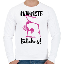 PRINTFASHION Namaste Bitches! - Fekete - Férfi pulóver - Fehér férfi pulóver, kardigán
