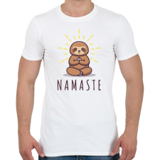 PRINTFASHION Namaste - Lajháros - Férfi póló - Fehér férfi póló