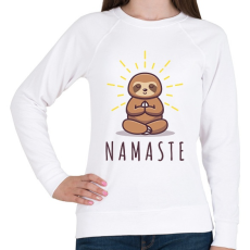 PRINTFASHION Namaste - Lajháros - Női pulóver - Fehér