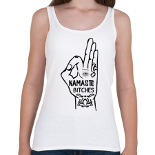 PRINTFASHION Namaste - Női atléta - Fehér női trikó