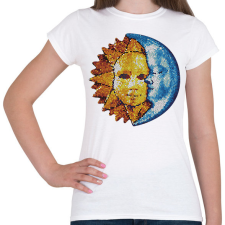 PRINTFASHION Nap és Hold - Női póló - Fehér női póló