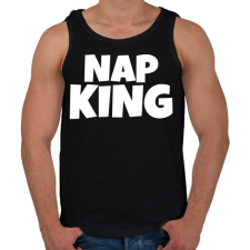 PRINTFASHION Nap King - Férfi atléta - Fekete atléta, trikó