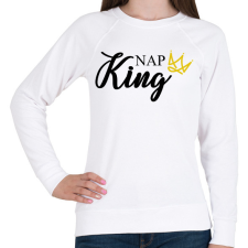 PRINTFASHION Nap King - Női pulóver - Fehér női pulóver, kardigán