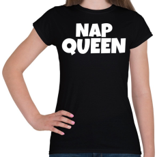 PRINTFASHION Nap Queen - Női póló - Fekete