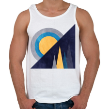 PRINTFASHION Naplemente 3 - Férfi atléta - Fehér atléta, trikó