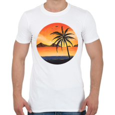 PRINTFASHION Naplemente - Férfi póló - Fehér