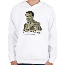 PRINTFASHION Napoleon Bonaparte  - Gyerek kapucnis pulóver - Fehér gyerek pulóver, kardigán