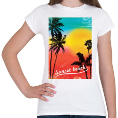 PRINTFASHION Napos part - Női póló - Fehér