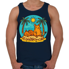 PRINTFASHION Napozó deguk - Férfi atléta - Sötétkék atléta, trikó