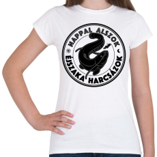 PRINTFASHION Nappal Alszok, Ejszaka Horgaszok - Női póló - Fehér