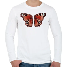 PRINTFASHION Nappali pávaszem szárnyai - Férfi hosszú ujjú póló - Fehér férfi póló