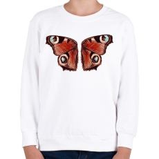 PRINTFASHION Nappali pávaszem szárnyai - Gyerek pulóver - Fehér