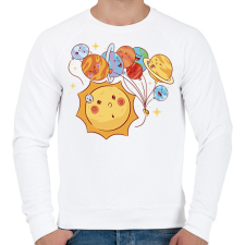 PRINTFASHION Naprendszer - Férfi pulóver - Fehér férfi pulóver, kardigán