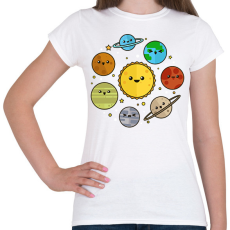 PRINTFASHION Naprendszer - Női póló - Fehér