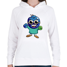 PRINTFASHION Napszemüveges áfonya - Női kapucnis pulóver - Fehér