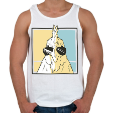 PRINTFASHION Napszemüveges csirke - Férfi atléta - Fehér atléta, trikó