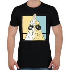 PRINTFASHION Napszemüveges csirke - Férfi póló - Fekete férfi póló