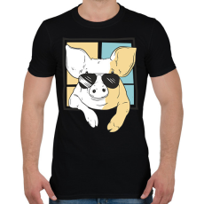 PRINTFASHION Napszemüveges malac - Férfi póló - Fekete