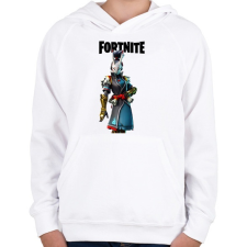 PRINTFASHION Nara Fortnite - Gyerek kapucnis pulóver - Fehér gyerek pulóver, kardigán
