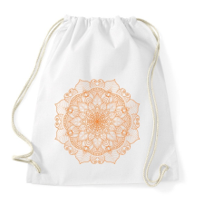 PRINTFASHION Narancs színű mandala - Sportzsák, Tornazsák - Fehér tornazsák