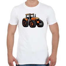 PRINTFASHION Narancssárga traktor - Férfi póló - Fehér férfi póló