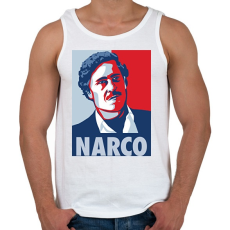 PRINTFASHION NARCO (Pablo Escobar) - Férfi atléta - Fehér